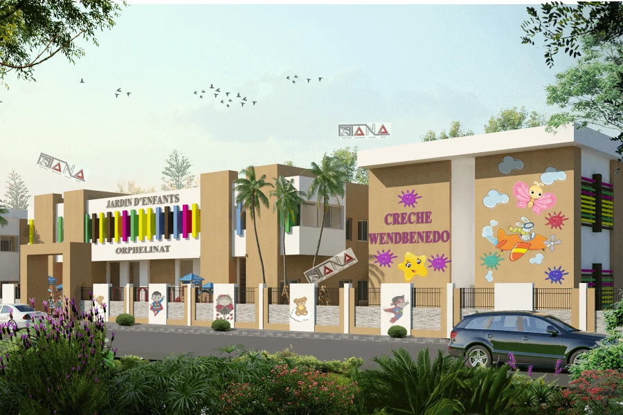 Complexe scolaire Wendbenedo — perspective 2, SANA Architects