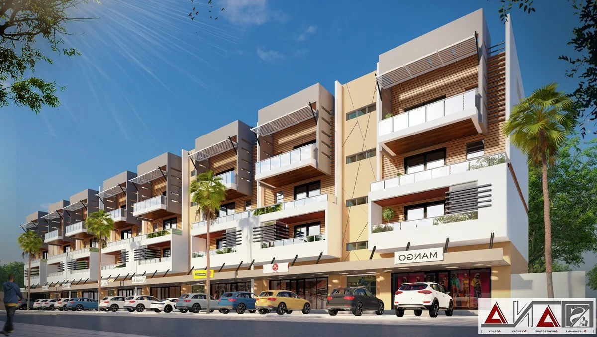 Immeuble mixte R+3 — perspective 2, SANA Architects